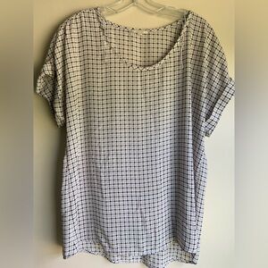 Khaki/white/black top